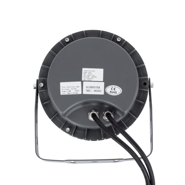 GloboStar® TREELIGHT-VINA 90362 Σποτ Φωτισμού με Αντιθαμβωτική Γρίλια Ειδικό για Φυτά – Δέντρα με Βάση Κήπου / Καρφωτό LED 24W 2040lm 10° DC 24V Αδιάβροχο IP65 L21.5 x W18.3 x H14cm RGBW DMX512 – Γκρι Ανθρακί – 3 Years Warranty