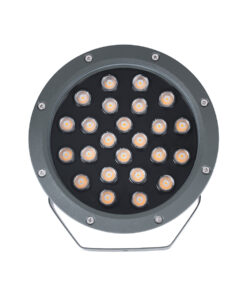 GloboStar® TREELIGHT-RIVA 90363 Σποτ Φωτισμού Ειδικό για Φυτά – Δέντρα με Βάση Κήπου / Καρφωτό LED 24W 2040lm 10° DC 24V Αδιάβροχο IP67 Φ20.5 x Υ6.5cm Αρχιτεκτονικό Πορτοκαλί 2200K – Γκρι Ανθρακί – 3 Years Warranty