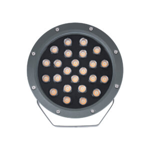 GloboStar® TREELIGHT-RIVA 90363 Σποτ Φωτισμού Ειδικό για Φυτά – Δέντρα με Βάση Κήπου / Καρφωτό LED 24W 2040lm 10° DC 24V Αδιάβροχο IP67 Φ20.5 x Υ6.5cm Αρχιτεκτονικό Πορτοκαλί 2200K – Γκρι Ανθρακί – 3 Years Warranty