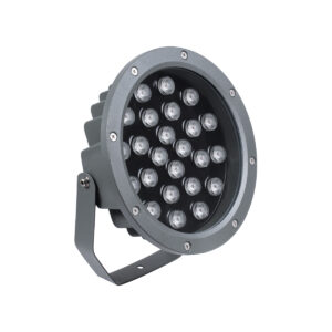 GloboStar® TREELIGHT-RIVA 90365 Σποτ Φωτισμού Ειδικό για Φυτά – Δέντρα με Βάση Κήπου / Καρφωτό LED 24W 2280lm 10° DC 24V Αδιάβροχο IP67 Φ20.5 x Υ6.5cm Φυσικό Λευκό 4500K – Γκρι Ανθρακί – 3 Years Warranty