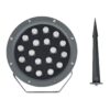 GloboStar® TREELIGHT-RIVA 90366 Σποτ Φωτισμού Ειδικό για Φυτά – Δέντρα με Βάση Κήπου / Καρφωτό LED 24W 2040lm 10° DC 24V Αδιάβροχο IP67 Φ20.5 x Υ6.5cm RGBW DMX512 – Γκρι Ανθρακί – 3 Years Warranty