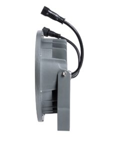 GloboStar® TREELIGHT-RIVA 90366 Σποτ Φωτισμού Ειδικό για Φυτά – Δέντρα με Βάση Κήπου / Καρφωτό LED 24W 2040lm 10° DC 24V Αδιάβροχο IP67 Φ20.5 x Υ6.5cm RGBW DMX512 – Γκρι Ανθρακί – 3 Years Warranty