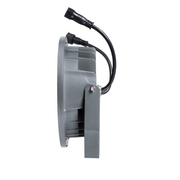 GloboStar® TREELIGHT-RIVA 90366 Σποτ Φωτισμού Ειδικό για Φυτά – Δέντρα με Βάση Κήπου / Καρφωτό LED 24W 2040lm 10° DC 24V Αδιάβροχο IP67 Φ20.5 x Υ6.5cm RGBW DMX512 – Γκρι Ανθρακί – 3 Years Warranty