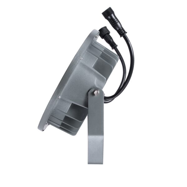 GloboStar® TREELIGHT-RIVA 90366 Σποτ Φωτισμού Ειδικό για Φυτά – Δέντρα με Βάση Κήπου / Καρφωτό LED 24W 2040lm 10° DC 24V Αδιάβροχο IP67 Φ20.5 x Υ6.5cm RGBW DMX512 – Γκρι Ανθρακί – 3 Years Warranty