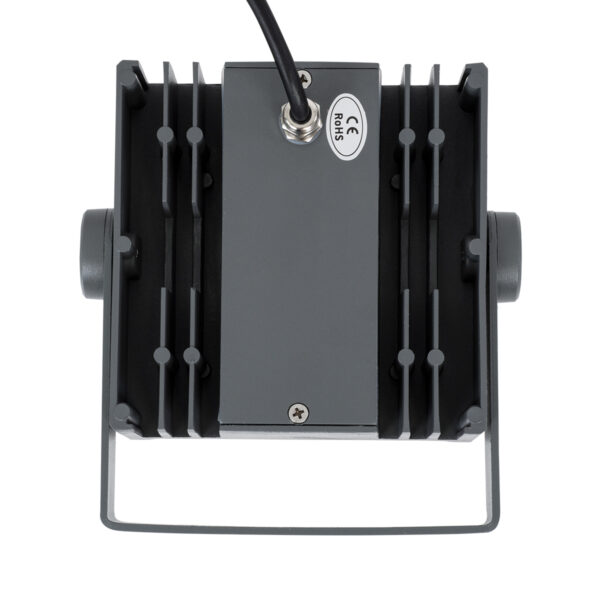GloboStar® FLOOD-TINY 90367 Προβολέας Wall Washer για Φωτισμό Κτιρίων LED 27W 2295lm 3° DC 24V Αδιάβροχο IP65 L13.8 x W16.4 x H7cm Αρχιτεκτονικό Πορτοκαλί 2200K – Γκρι Ανθρακί – 3 Years Warranty