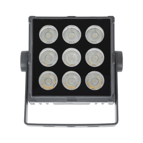 GloboStar® FLOOD-TINY 90368 Προβολέας Wall Washer για Φωτισμό Κτιρίων LED 27W 2430lm 3° DC 24V Αδιάβροχο IP65 Μ13.8 x Π16.4 x Υ7cm Θερμό Λευκό 2700K – Γκρι Ανθρακί – 3 Χρόνια Εγγύηση