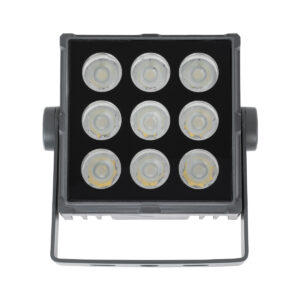 GloboStar® FLOOD-TINY 90369 Προβολέας Wall Washer για Φωτισμό Κτιρίων LED 27W 2565lm 3° DC 24V Αδιάβροχο IP65 L13.8 x W16.4 x H7cm Φυσικό Λευκό 4500K – Γκρι Ανθρακί – 3 Years Warranty