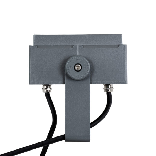 GloboStar® FLOOD-TINY 90370 Προβολέας Wall Washer για Φωτισμό Κτιρίων LED 27W 2295lm 3° DC 24V Αδιάβροχο IP65 L13.8 x W16.4 x H7cm RGBW DMX512 – Γκρι Ανθρακί – 3 Years Warranty
