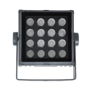 GloboStar® FLOOD-TINY 90370 Προβολέας Wall Washer για Φωτισμό Κτιρίων LED 27W 2295lm 3° DC 24V Αδιάβροχο IP65 L13.8 x W16.4 x H7cm RGBW DMX512 – Γκρι Ανθρακί – 3 Years Warranty