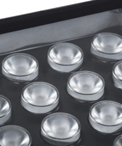 GloboStar® FLOOD-TINY 90370 Προβολέας Wall Washer για Φωτισμό Κτιρίων LED 27W 2295lm 3° DC 24V Αδιάβροχο IP65 L13.8 x W16.4 x H7cm RGBW DMX512 – Γκρι Ανθρακί – 3 Years Warranty