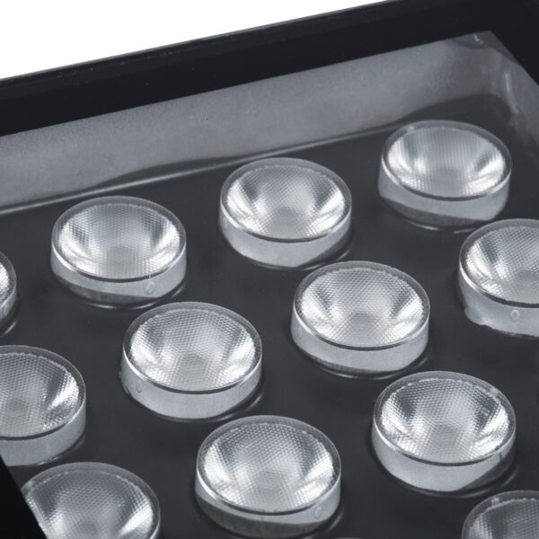 GloboStar® FLOOD-TINY 90370 Προβολέας Wall Washer για Φωτισμό Κτιρίων LED 27W 2295lm 3° DC 24V Αδιάβροχο IP65 L13.8 x W16.4 x H7cm RGBW DMX512 – Γκρι Ανθρακί – 3 Years Warranty