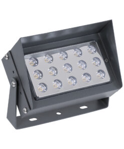 GloboStar® FLOOD-KAMY 90372 Προβολέας Wall Washer με Αντιθαμβωτική Γρίλια για Φωτισμό Κτιρίων LED 30W 2700lm 5° DC 24V Αδιάβροχο IP65 L19.5 x W10.7 x H9.5cm Θερμό Λευκό 3000K – Γκρι Ανθρακί – 3 Years Warranty