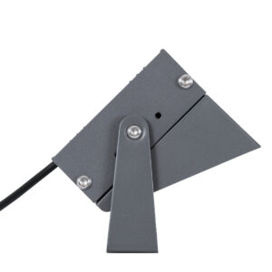 GloboStar® FLOOD-KAMY 90372 Προβολέας Wall Washer με Αντιθαμβωτική Γρίλια για Φωτισμό Κτιρίων LED 30W 2700lm 5° DC 24V Αδιάβροχο IP65 L19.5 x W10.7 x H9.5cm Θερμό Λευκό 3000K – Γκρι Ανθρακί – 3 Years Warranty