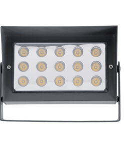 GloboStar® FLOOD-KAMY 90372 Προβολέας Wall Washer με Αντιθαμβωτική Γρίλια για Φωτισμό Κτιρίων LED 30W 2700lm 5° DC 24V Αδιάβροχο IP65 L19.5 x W10.7 x H9.5cm Θερμό Λευκό 3000K – Γκρι Ανθρακί – 3 Years Warranty