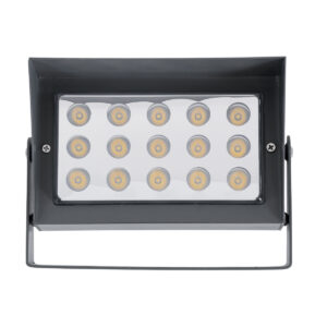 GloboStar® FLOOD-KAMY 90372 Προβολέας Wall Washer με Αντιθαμβωτική Γρίλια για Φωτισμό Κτιρίων LED 30W 2700lm 5° DC 24V Αδιάβροχο IP65 L19.5 x W10.7 x H9.5cm Θερμό Λευκό 3000K – Γκρι Ανθρακί – 3 Years Warranty