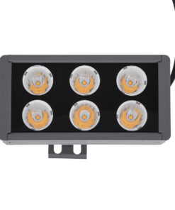 GloboStar® FLOOD-DANY 90374 Προβολέας Wall Washer για Φωτισμό Κτιρίων LED 24W 2040lm 5° DC 24V Αδιάβροχο IP65 L16 x W9.5 x H7.5cm Αρχιτεκτονικό Πορτοκαλί 2200K – Γκρι Ανθρακί – 3 Years Warranty