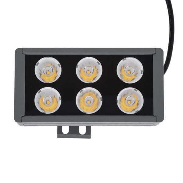 GloboStar® FLOOD-DANY 90375 Προβολέας Wall Washer για Φωτισμό Κτιρίων LED 24W 2160lm 5° DC 24V Αδιάβροχο IP65 L16 x W9.5 x H7.5cm Θερμό Λευκό 3000K – Γκρι Ανθρακί – 3 Years Warranty