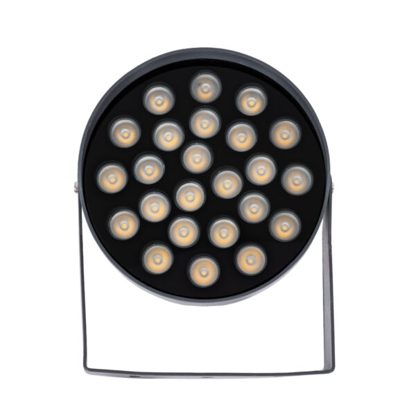 GloboStar® FLOOD-NIGMA 90378 Προβολέας Wall Washer με Αντιθαμβωτική Γρίλια για Φωτισμό Κτιρίων LED 24W 2160lm 30° DC 24V Αδιάβροχο IP65 L15 x W15 x H9.1cm Θερμό Λευκό 3000K – Γκρι Ανθρακί – 3 Years Warranty