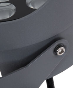 GloboStar® FLOOD-NIGMA 90379 Προβολέας Wall Washer με Αντιθαμβωτική Γρίλια για Φωτισμό Κτιρίων LED 24W 2280lm 30° DC 24V Αδιάβροχο IP65 L15 x W15 x H9.1cm Φυσικό Λευκό 4500K – Γκρι Ανθρακί – 3 Years Warranty