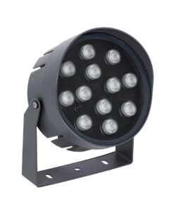 GloboStar® FLOOD-NIGMA 90396 Προβολέας Wall Washer για Φωτισμό Κτιρίων LED 24W 2040lm 30° DC 24V Αδιάβροχο IP65 L15 x W15 x H9.1cm RGBW DMX512 – Γκρι Ανθρακί – 3 Years Warranty