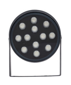 GloboStar® FLOOD-NIGMA 90396 Προβολέας Wall Washer για Φωτισμό Κτιρίων LED 24W 2040lm 30° DC 24V Αδιάβροχο IP65 L15 x W15 x H9.1cm RGBW DMX512 – Γκρι Ανθρακί – 3 Years Warranty