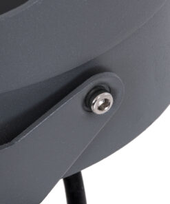 GloboStar® FLOOD-NIGMA 90396 Προβολέας Wall Washer για Φωτισμό Κτιρίων LED 24W 2040lm 30° DC 24V Αδιάβροχο IP65 L15 x W15 x H9.1cm RGBW DMX512 – Γκρι Ανθρακί – 3 Years Warranty