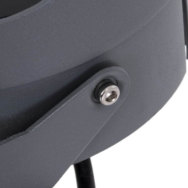 GloboStar® FLOOD-NIGMA 90396 Προβολέας Wall Washer για Φωτισμό Κτιρίων LED 24W 2040lm 30° DC 24V Αδιάβροχο IP65 L15 x W15 x H9.1cm RGBW DMX512 – Γκρι Ανθρακί – 3 Years Warranty