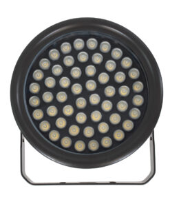 GloboStar® FLOOD-NEVA 90399 Προβολέας Wall Washer για Φωτισμό Κτιρίων LED 54W 5130lm 30° DC 24V Αδιάβροχο IP65 L24.5 x W24.5 x H14.7cm Φυσικό Λευκό 4500K – Μαύρο – 3 Years Warranty