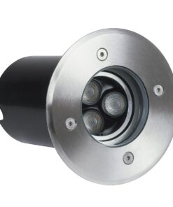 GloboStar® UNDERWATER-LUNTA 90402 Υποβρύχιο Χωνευτό Κινούμενο Φωτιστικό Σποτ Ειδικό για Σιντριβάνια LED 12W 1200lm 60° DC 24V Αδιάβροχο IP68 Φ12 x Υ13cm Ψυχρό Λευκό 6000K – Ανοξείδωτο Ατσάλι – 3 Years Warranty