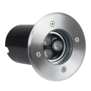 GloboStar® UNDERWATER-LUNTA 90402 Υποβρύχιο Χωνευτό Κινούμενο Φωτιστικό Σποτ Ειδικό για Σιντριβάνια LED 12W 1200lm 60° DC 24V Αδιάβροχο IP68 Φ12 x Υ13cm Ψυχρό Λευκό 6000K – Ανοξείδωτο Ατσάλι – 3 Years Warranty