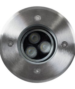 GloboStar® UNDERWATER-LUNTA 90402 Υποβρύχιο Χωνευτό Κινούμενο Φωτιστικό Σποτ Ειδικό για Σιντριβάνια LED 12W 1200lm 60° DC 24V Αδιάβροχο IP68 Φ12 x Υ13cm Ψυχρό Λευκό 6000K – Ανοξείδωτο Ατσάλι – 3 Years Warranty