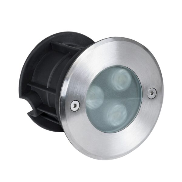 GloboStar® UNDERWATER-GUNE 90404 Υποβρύχιο Χωνευτό Φωτιστικό Σποτ Ειδικό για Σιντριβάνια LED 12W 1080lm 60° DC 24V Αδιάβροχο IP68 Φ10 x Υ7.5cm Θερμό Λευκό 2700K – Ανοξείδωτο Ατσάλι – 3 Years Warranty