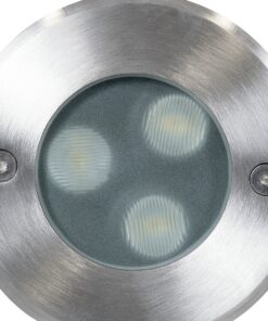 GloboStar® UNDERWATER-GUNE 90404 Υποβρύχιο Χωνευτό Φωτιστικό Σποτ Ειδικό για Σιντριβάνια LED 12W 1080lm 60° DC 24V Αδιάβροχο IP68 Φ10 x Υ7.5cm Θερμό Λευκό 2700K – Ανοξείδωτο Ατσάλι – 3 Years Warranty