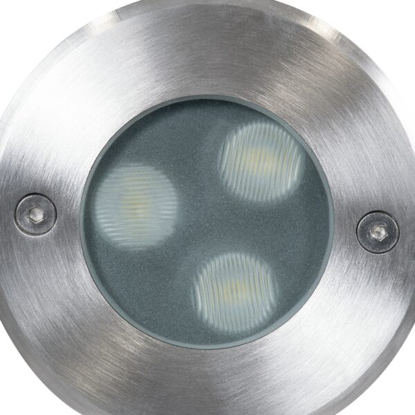 GloboStar® UNDERWATER-GUNE 90404 Υποβρύχιο Χωνευτό Φωτιστικό Σποτ Ειδικό για Σιντριβάνια LED 12W 1080lm 60° DC 24V Αδιάβροχο IP68 Φ10 x Υ7.5cm Θερμό Λευκό 2700K – Ανοξείδωτο Ατσάλι – 3 Years Warranty