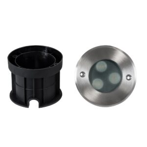 GloboStar® UNDERWATER-GUNE 90404 Υποβρύχιο Χωνευτό Φωτιστικό Σποτ Ειδικό για Σιντριβάνια LED 12W 1080lm 60° DC 24V Αδιάβροχο IP68 Φ10 x Υ7.5cm Θερμό Λευκό 2700K – Ανοξείδωτο Ατσάλι – 3 Years Warranty
