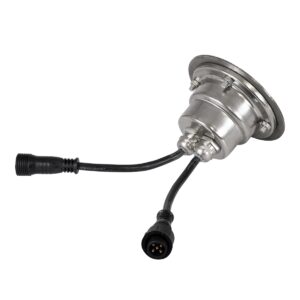 GloboStar® UNDERWATER-GUNE 90406 Υποβρύχιο Χωνευτό Φωτιστικό Σποτ Ειδικό για Σιντριβάνια LED 12W 1020lm 60° DC 24V Αδιάβροχο IP68 Φ10 x Υ7.5cm RGBW DMX512 – Ανοξείδωτο Ατσάλι – 3 Years Warranty