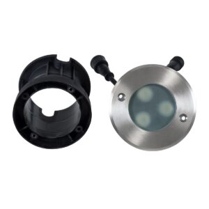 GloboStar® UNDERWATER-GUNE 90406 Υποβρύχιο Χωνευτό Φωτιστικό Σποτ Ειδικό για Σιντριβάνια LED 12W 1020lm 60° DC 24V Αδιάβροχο IP68 Φ10 x Υ7.5cm RGBW DMX512 – Ανοξείδωτο Ατσάλι – 3 Years Warranty