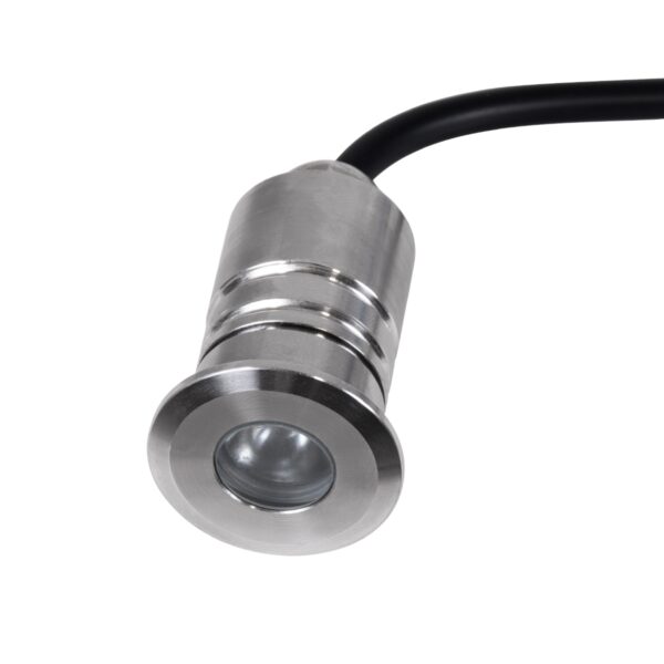GloboStar® UNDERWATER-DANI 90413 Υποβρύχιο Χωνευτό Φωτιστικό Σποτ Ειδικό για Σιντριβάνια LED 1W 80lm 5° DC 24V Αδιάβροχο IP68 Φ3 x Υ5cm Μπλε – Ανοξείδωτο Ατσάλι – 3 Years Warranty