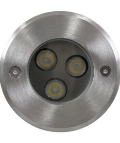 GloboStar® UNDERWATER-HUNI 90414 Υποβρύχιο Χωνευτό Φωτιστικό Σποτ Ειδικό για Σιντριβάνια LED 3W 270lm 30° DC 24V Αδιάβροχο IP68 Φ10 x Υ7.5cm Θερμό Λευκό 2700K – Ανοξείδωτο Ατσάλι – 3 Years Warranty