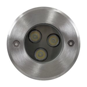 GloboStar® UNDERWATER-HUNI 90414 Υποβρύχιο Χωνευτό Φωτιστικό Σποτ Ειδικό για Σιντριβάνια LED 3W 270lm 30° DC 24V Αδιάβροχο IP68 Φ10 x Υ7.5cm Θερμό Λευκό 2700K – Ανοξείδωτο Ατσάλι – 3 Years Warranty