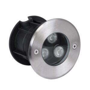 GloboStar® UNDERWATER-HUNI 90416 Υποβρύχιο Χωνευτό Φωτιστικό Σποτ Ειδικό για Σιντριβάνια LED 3W 255lm 30° DC 24V Αδιάβροχο IP68 Φ10 x Υ7.5cm RGBW DMX512 – Ανοξείδωτο Ατσάλι – 3 Years Warranty