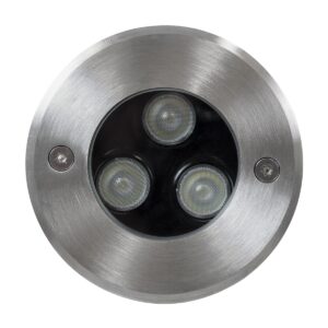 GloboStar® UNDERWATER-HUNI 90416 Υποβρύχιο Χωνευτό Φωτιστικό Σποτ Ειδικό για Σιντριβάνια LED 3W 255lm 30° DC 24V Αδιάβροχο IP68 Φ10 x Υ7.5cm RGBW DMX512 – Ανοξείδωτο Ατσάλι – 3 Years Warranty