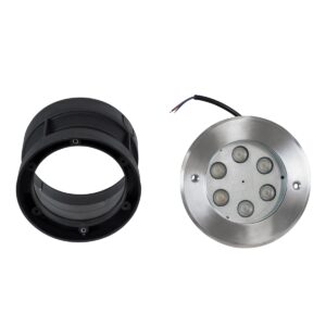 GloboStar® UNDERWATER-YUNI 90418 Υποβρύχιο Χωνευτό Φωτιστικό Σποτ Ειδικό για Σιντριβάνια LED 6W 600lm 30° DC 24V Αδιάβροχο IP68 Φ15 x Υ10cm Ψυχρό Λευκό 6000K – Ανοξείδωτο Ατσάλι – 3 Years Warranty