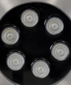 GloboStar® UNDERWATER-YUNI 90419 Υποβρύχιο Χωνευτό Φωτιστικό Σποτ Ειδικό για Σιντριβάνια LED 6W 510lm 30° DC 24V Αδιάβροχο IP68 Φ15 x Υ10cm RGBW DMX512 – Ανοξείδωτο Ατσάλι – 3 Years Warranty