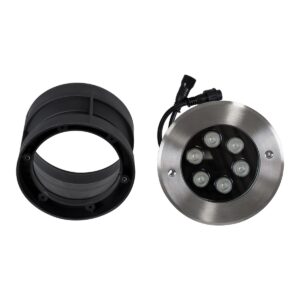 GloboStar® UNDERWATER-YUNI 90419 Υποβρύχιο Χωνευτό Φωτιστικό Σποτ Ειδικό για Σιντριβάνια LED 6W 510lm 30° DC 24V Αδιάβροχο IP68 Φ15 x Υ10cm RGBW DMX512 – Ανοξείδωτο Ατσάλι – 3 Years Warranty