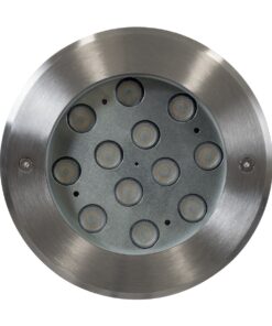 GloboStar® UNDERWATER-TUNI 90421 Υποβρύχιο Χωνευτό Φωτιστικό Σποτ Ειδικό για Σιντριβάνια LED 12W 1200lm 30° DC 24V Αδιάβροχο IP68 Φ18 x Υ11cm Ψυχρό Λευκό 6000K – Ανοξείδωτο Ατσάλι – 3 Years Warranty