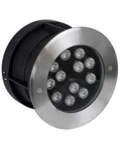 GloboStar® UNDERWATER-TUNI 90422 Υποβρύχιο Χωνευτό Φωτιστικό Σποτ Ειδικό για Σιντριβάνια LED 12W 1020lm 30° DC 24V Αδιάβροχο IP68 Φ18 x Υ11cm RGBW DMX512 – Ανοξείδωτο Ατσάλι – 3 Years Warranty