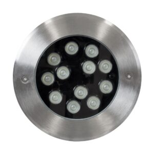 GloboStar® UNDERWATER-TUNI 90422 Υποβρύχιο Χωνευτό Φωτιστικό Σποτ Ειδικό για Σιντριβάνια LED 12W 1020lm 30° DC 24V Αδιάβροχο IP68 Φ18 x Υ11cm RGBW DMX512 – Ανοξείδωτο Ατσάλι – 3 Years Warranty