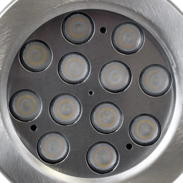 GloboStar® UNDERWATER-DENIS 90429 Υποβρύχιο Επιφανειακό Φωτιστικό Σποτ Ειδικό για Σιντριβάνια – Πισίνες – Τζακούζι LED 12W 1080lm 30° DC 24V Αδιάβροχο IP68 Μ14.5 x Π7 x Υ17cm Θερμό Λευκό 2700K – Ανοξείδωτο Ατσάλι SS304 – 3 Years Warranty
