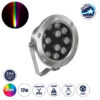 GloboStar® UNDERWATER-JERRY 90425 Υποβρύχιο Επιφανειακό Φωτιστικό Σποτ Ειδικό για Σιντριβάνια – Πισίνες – Τζακούζι LED 12W 1020lm 30° DC 24V Αδιάβροχο IP68 Μ14.5 x Π7 x Υ19cm RGBW DMX512 – Ανοξείδωτο Ατσάλι SS304 – 3 Years Warranty